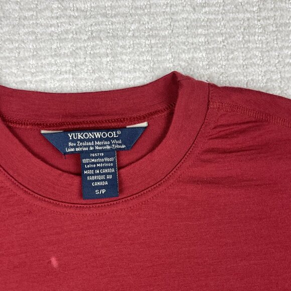 Yukonwool New Zealand 100% Made in Canada Merino Wool Base layer shirt Men S Red - Picture 11 of 16